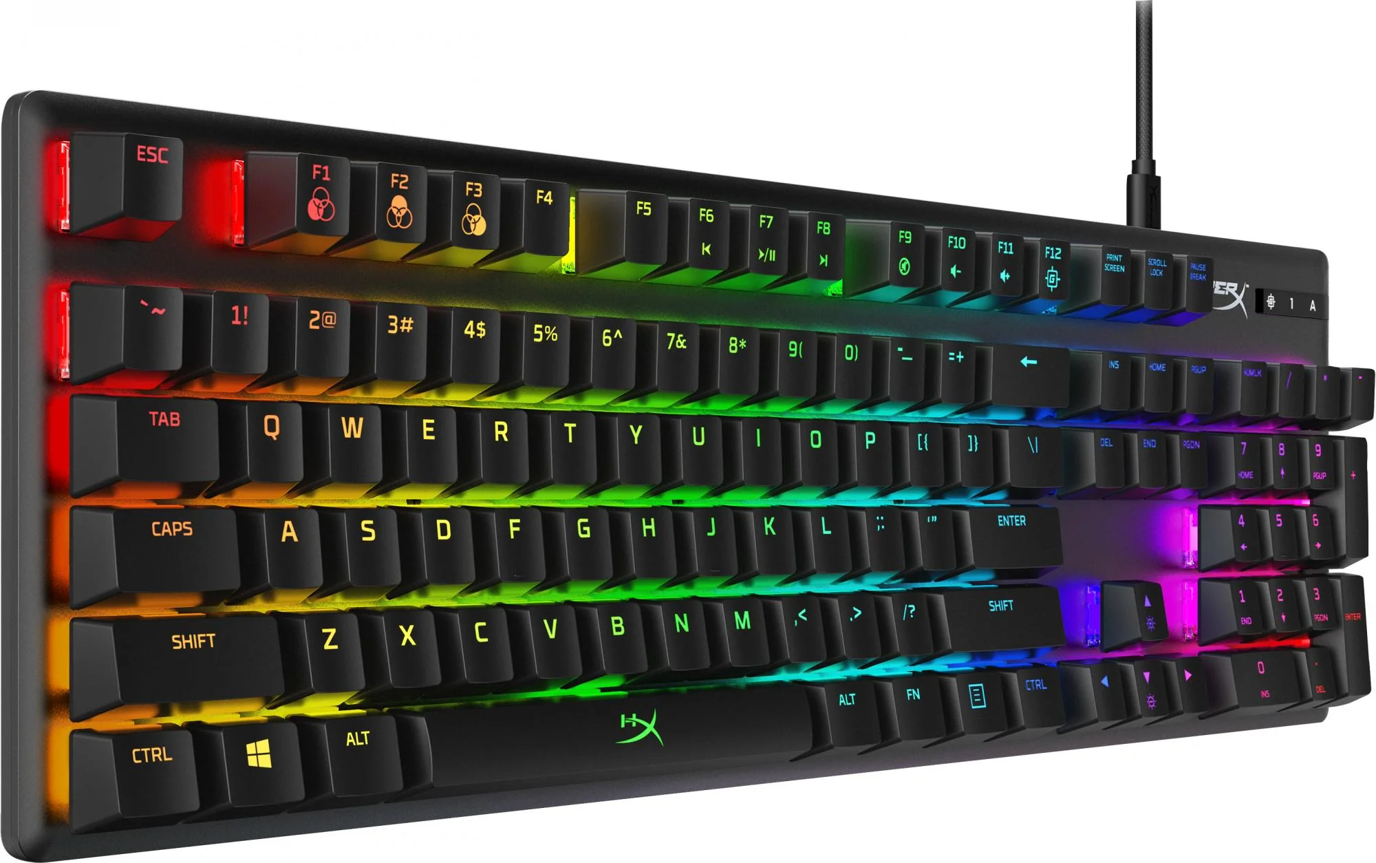 HyperX Alloy Origins Tastatur Mekanisk RGB/16.7 millioner farver Kabling USA