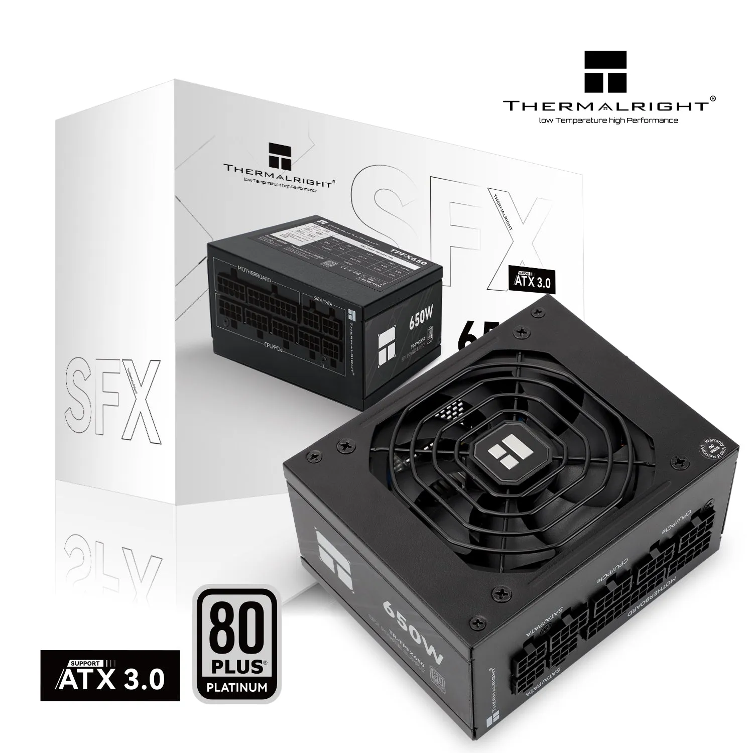 Thermalright TR-TPFX 650. 80+ Platinum modular PSU. SFX. Sort