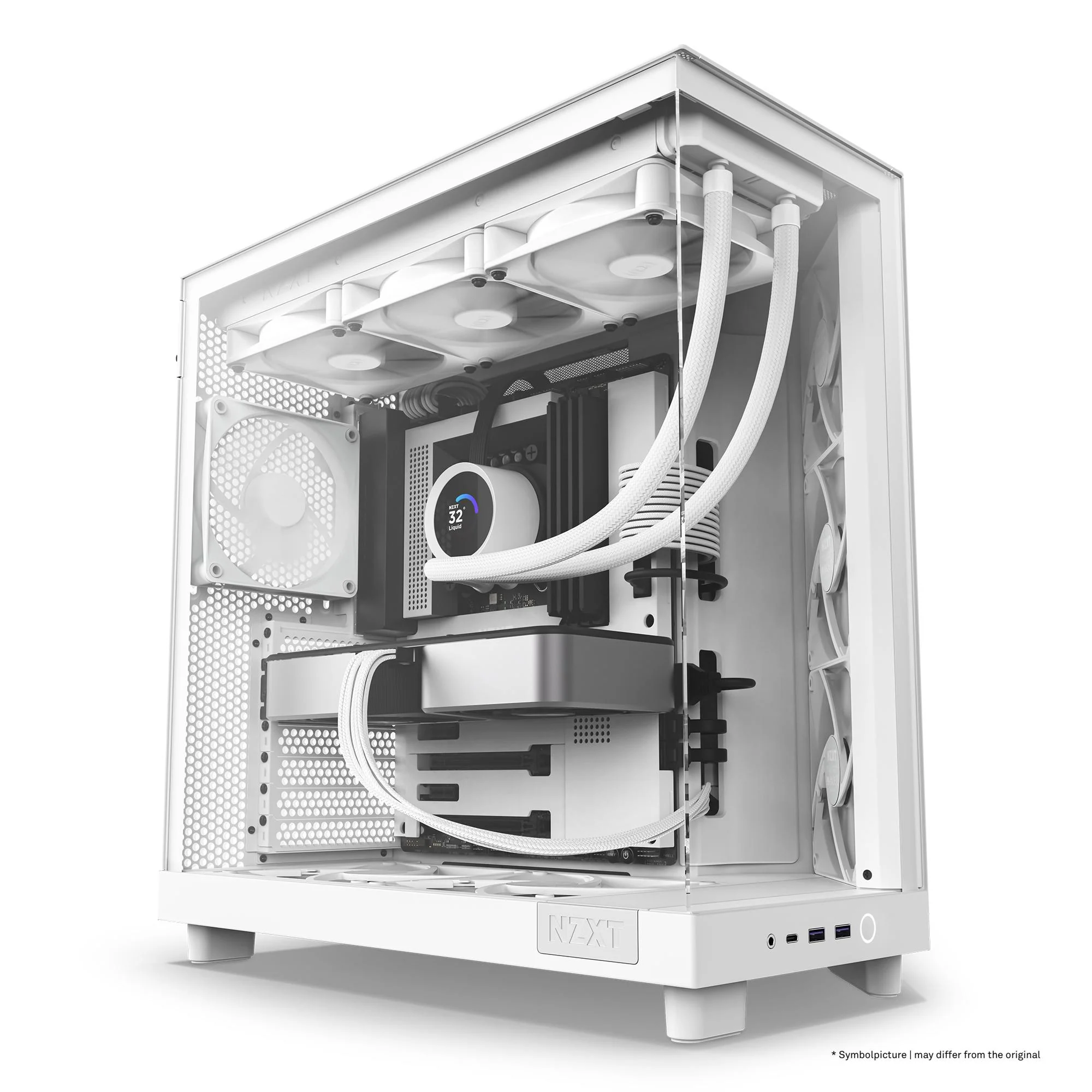 NZXT H series H6 Flow Tårn ATX - Hvid