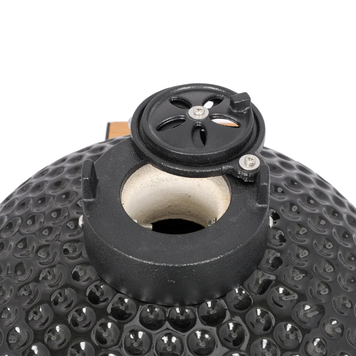 13in Ceramic Charcoal Kamado Grill with Heavy Duty Heat-Resistant Walls, 50-800��F Temp Control, for Backyard Grilling, Smoking, Baking, Orange