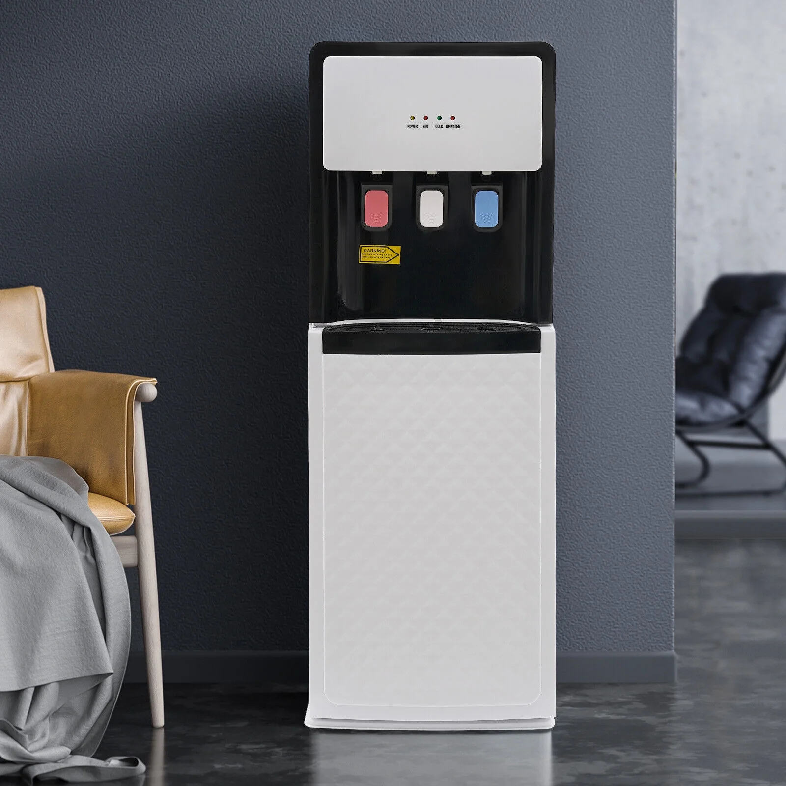 Champaign Gold 5 Gallon Water Dispenser, Bottom Loading Bottom Loading Hot Cold Water Cooler with 3 Temperature Settings, Ideal for Office, Home, Living Room