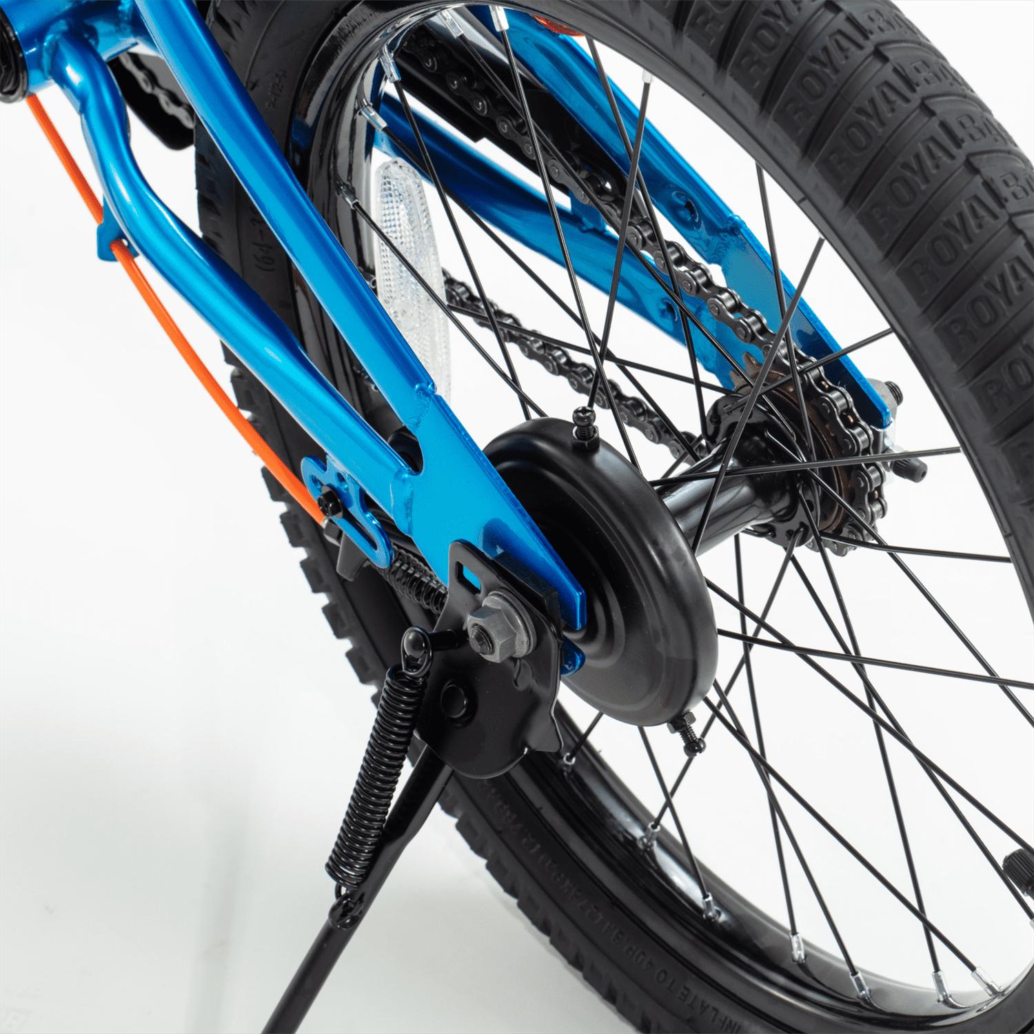 Royalbaby Freestyle 7 Kids Bike Toddlers 14 Inch Wheel Dual Handbrakes Bicycle Beginners Boys Girls Ages 3-5 Years. Kickstand and Water Bottle Included. Blue