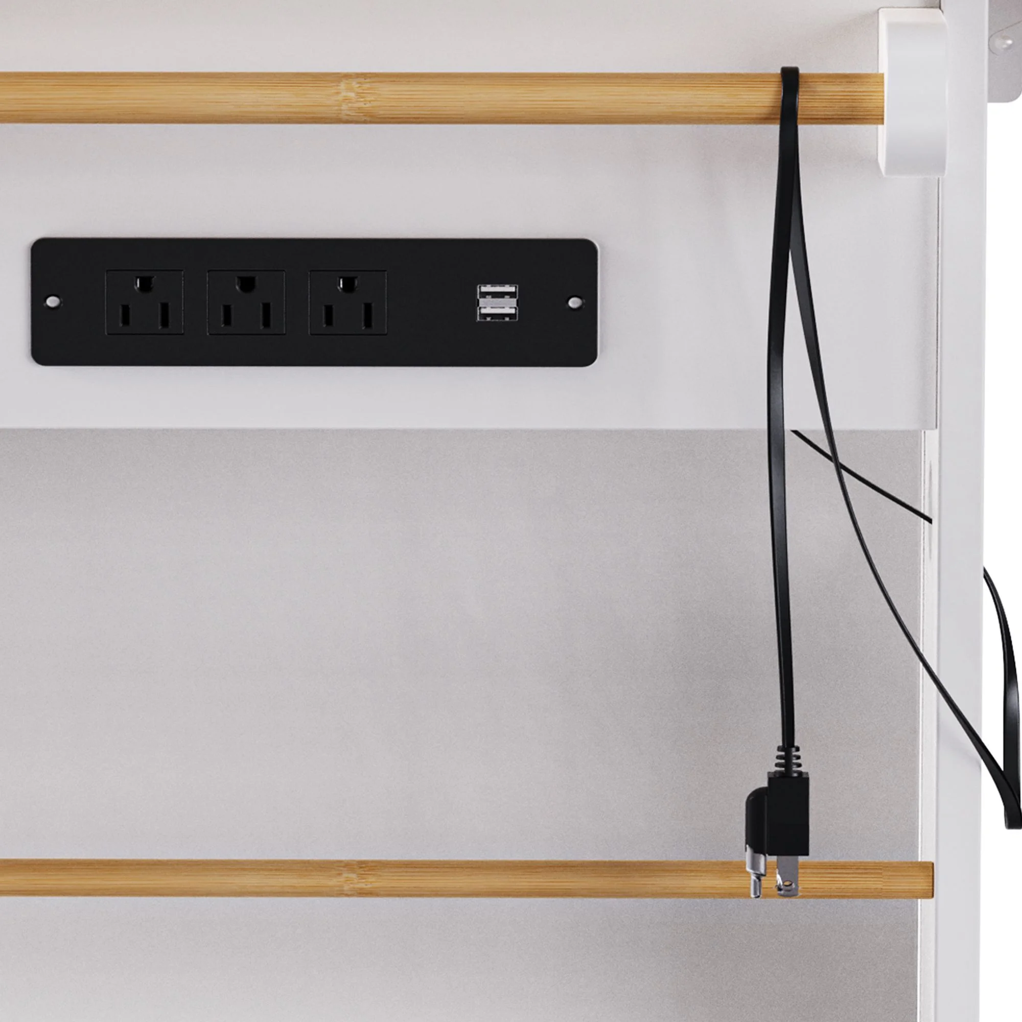 DEALTOPS 53 inch Large Kitchen Island with Drop Leaf, Power Outlet,Rolling Kitchen Storage Cart for Kitchen, Dining Room-White