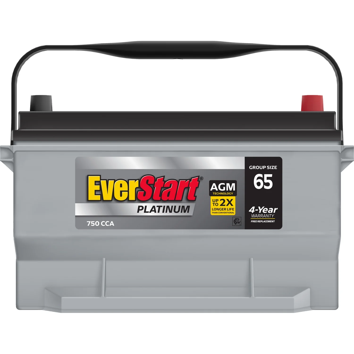 EverStart Platinum BOXED AGM Battery, Group Size 65 12 Volt, 750 CCA