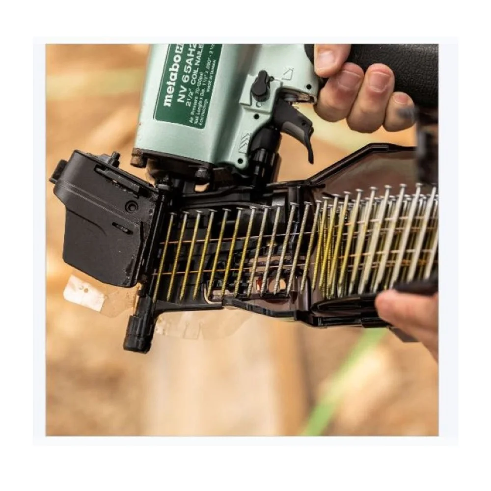 Metabo HPT KNV65AH2M Pneumatic Siding Nailer and 18V Impact Driver Pro Bundle Kit (5 Ah)