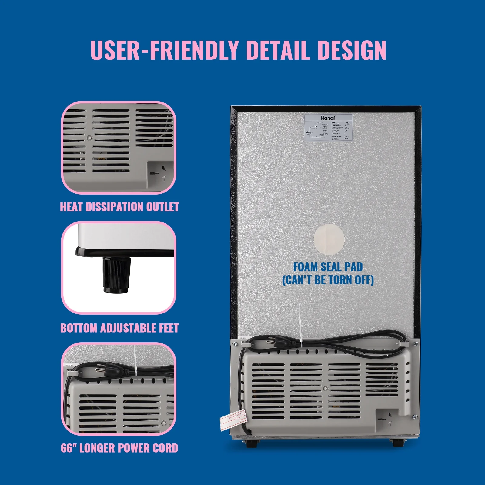 WANAI 3.2 Cu.ft Mini Refrigerator with 5 Temp Control Small Fridge Compact Size for Any Room Silver
