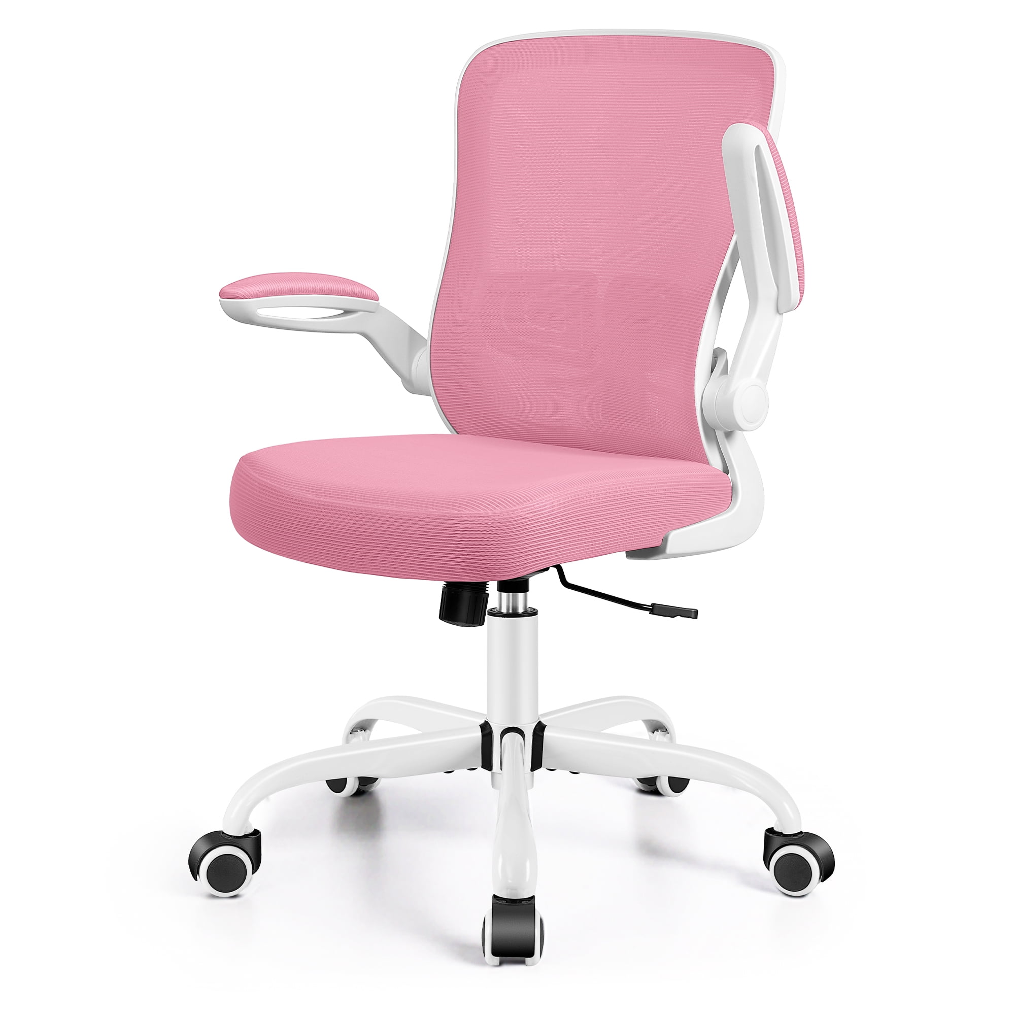 COOLHUT Ergonomic Office Chair, 400LBS Task Chair, Comfort Desk Chair with Adjustable Lumbar Support and Flip up Arms, Black