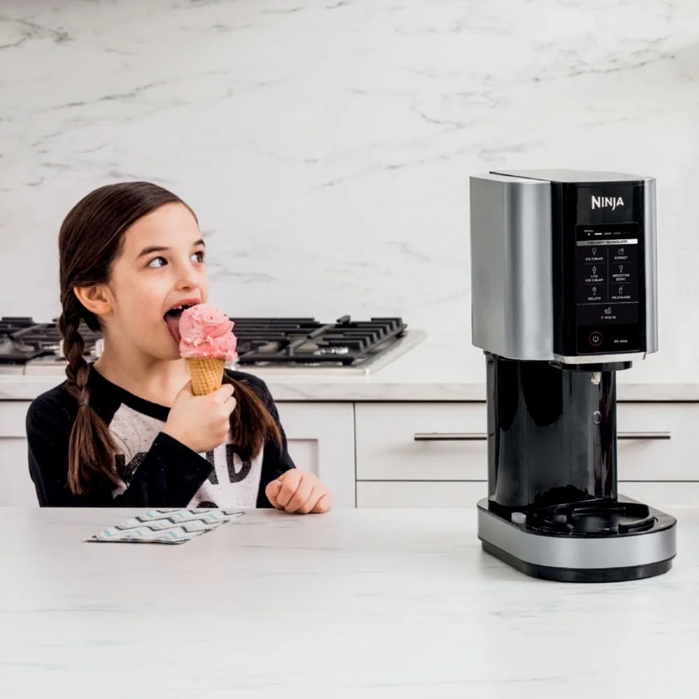 Restored Ninja NC301 WH CREAMi, Ice Cream, Gelato, Milkshake, Sorbet, and Smoothie Bowl Maker, 7 One-Touch Programs, Silver (Refurbished)