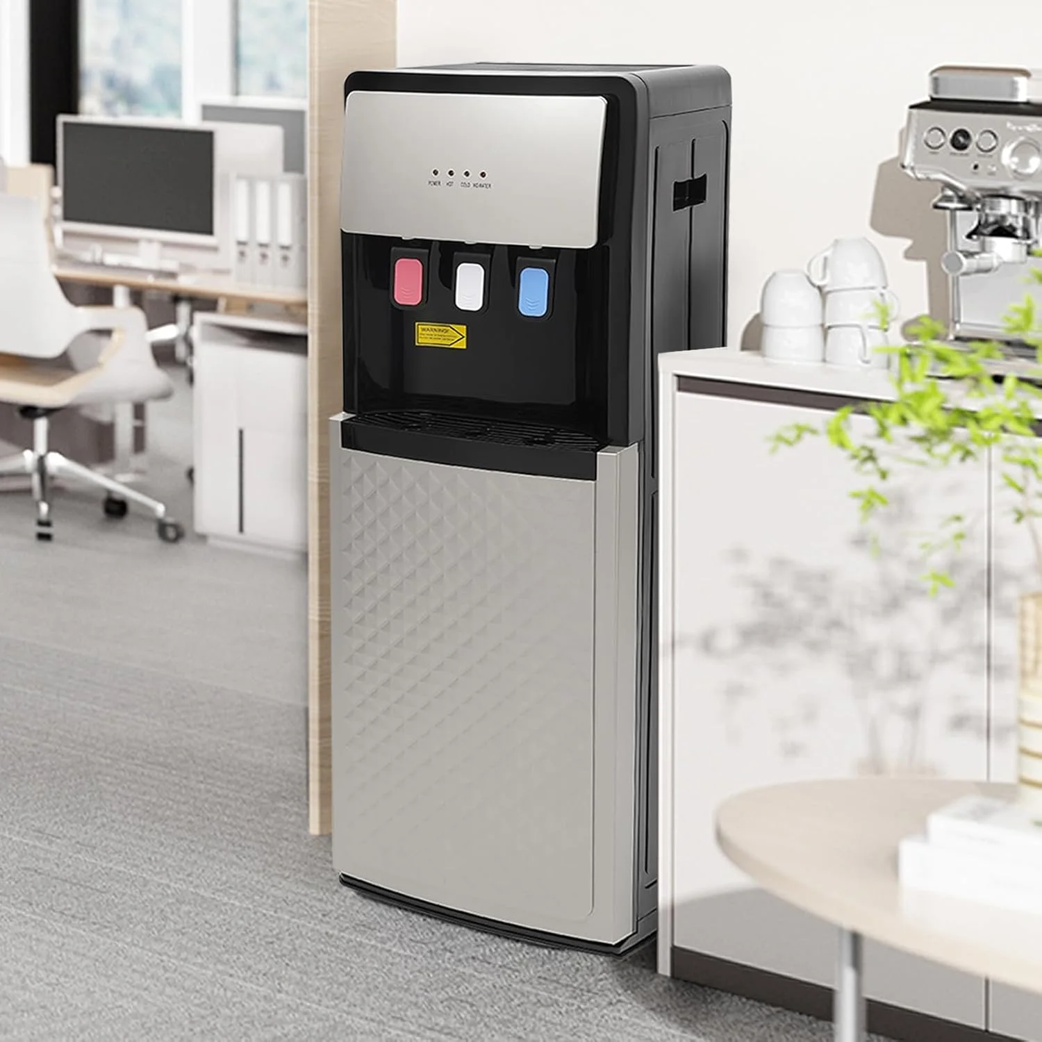 Champaign Gold 5 Gallon Water Dispenser, Bottom Loading Bottom Loading Hot Cold Water Cooler with 3 Temperature Settings, Ideal for Office, Home, Living Room