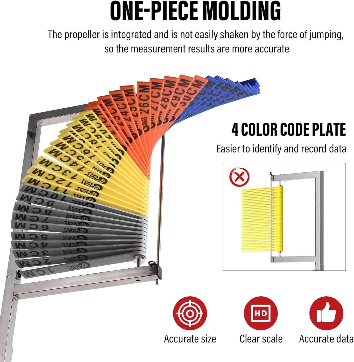 Adjustable Height Vertical Jump Tester, 47.24''-137.8