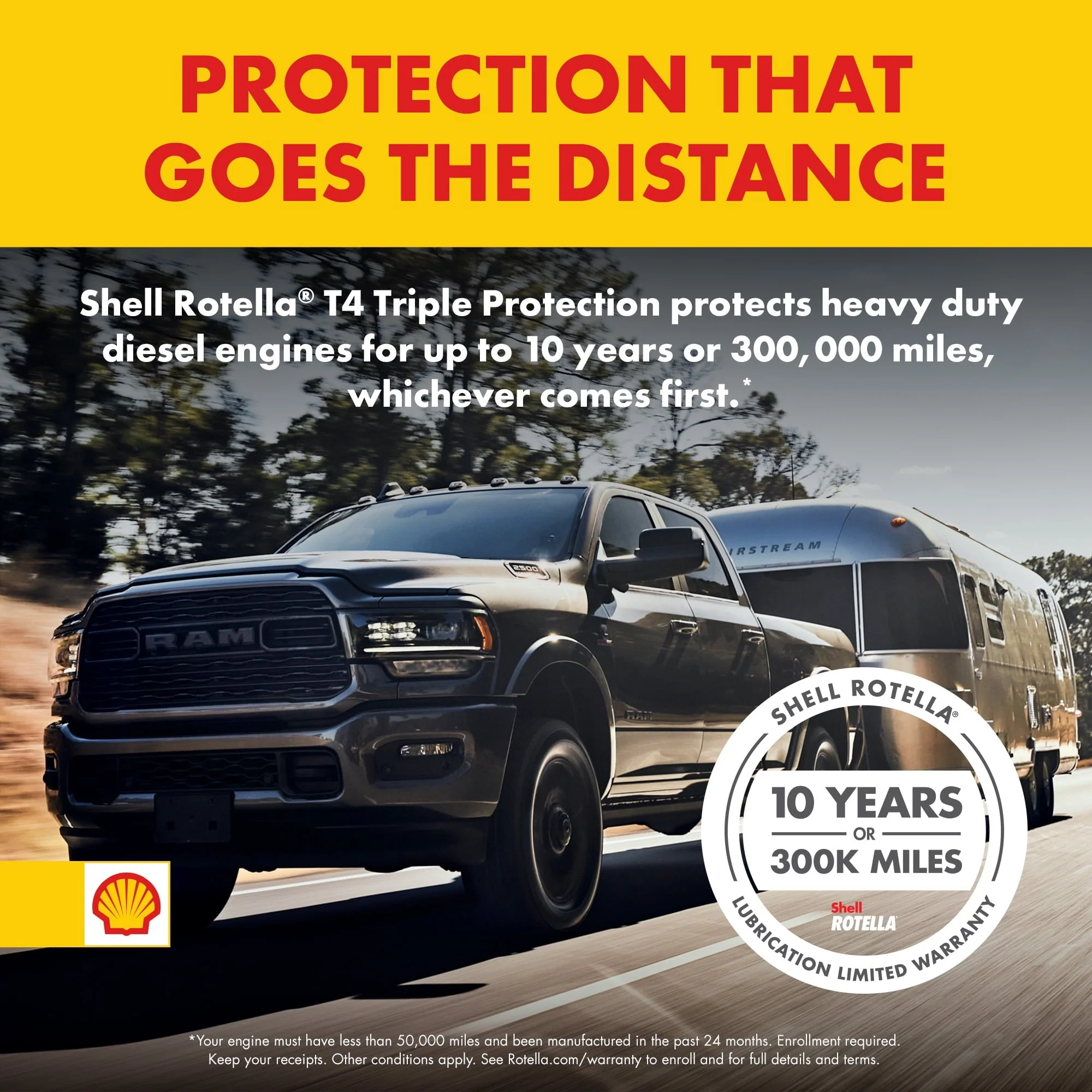 Shell Rotella T4 Triple Protection 15W-40 Diesel Motor Oil, 5 Gallon Pail