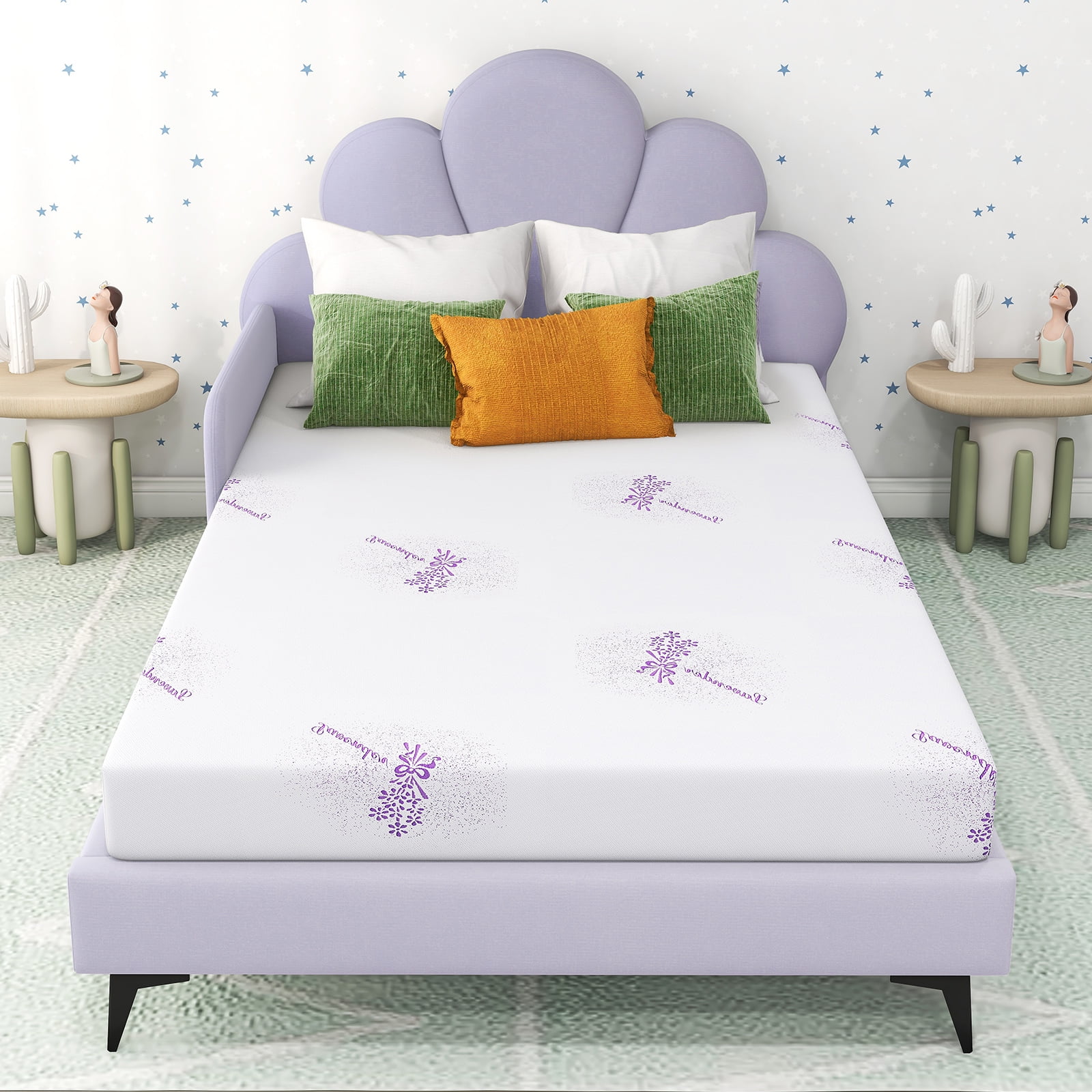 Mattress, 6 inch Gel Memory Foam Mattress in a Box for Bunk Bed, Trundle Bed,  Medium Feeling Bed Mattress for Pressure Relieving, Motion Isolation, Made in USA