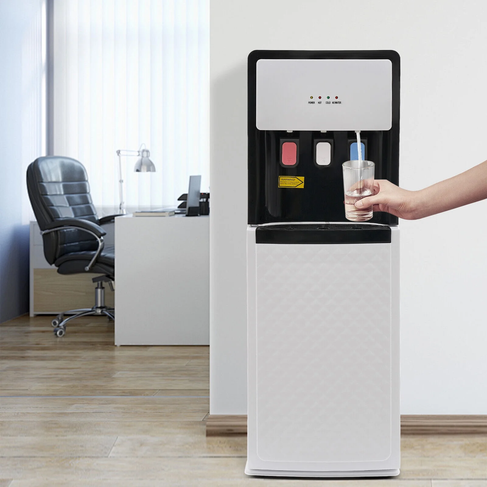 Champaign Gold 5 Gallon Water Dispenser, Bottom Loading Bottom Loading Hot Cold Water Cooler with 3 Temperature Settings, Ideal for Office, Home, Living Room