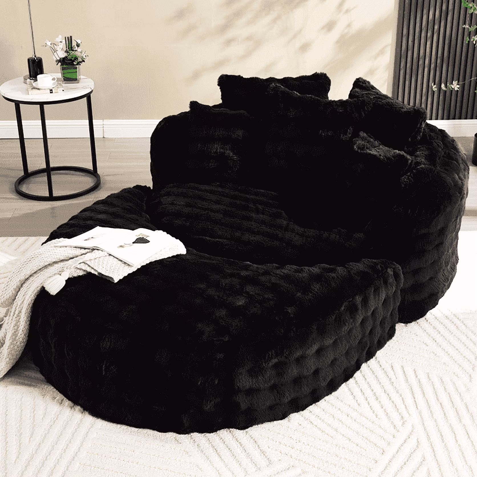 Wiilayok 58'' Oversized Chaise Lounge Chair Indoor,Thickened Backrest Sleeper Sofa Couch with Soft Pillows for Living Room, Gray