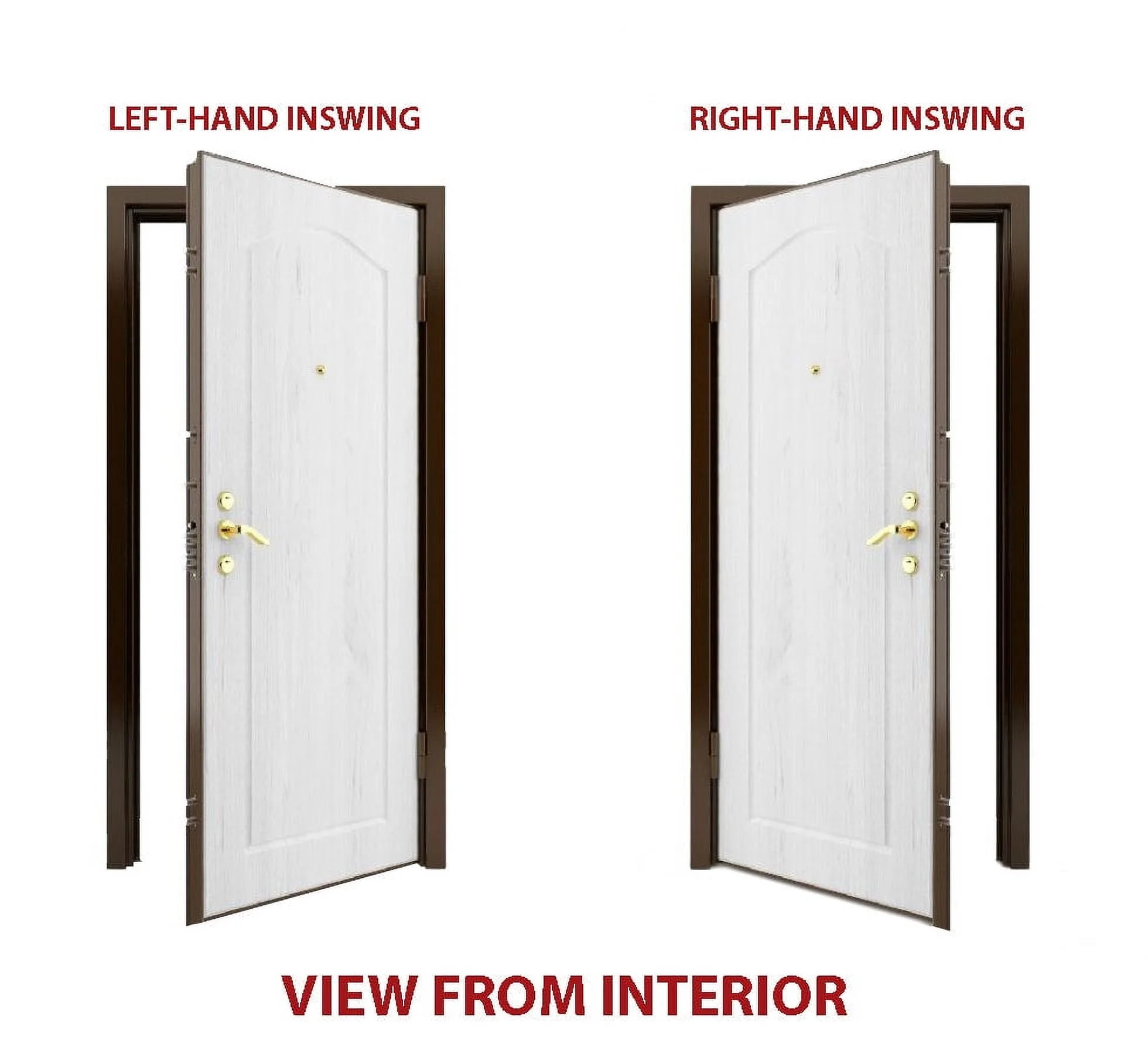 Front Exterior Prehung Metal-Plastic Door Frosted Glass / Manux 8002 Grey Ash / 2 Side and Top Window / Office Commercial and Residential Doors Entrance Patio Garage 60