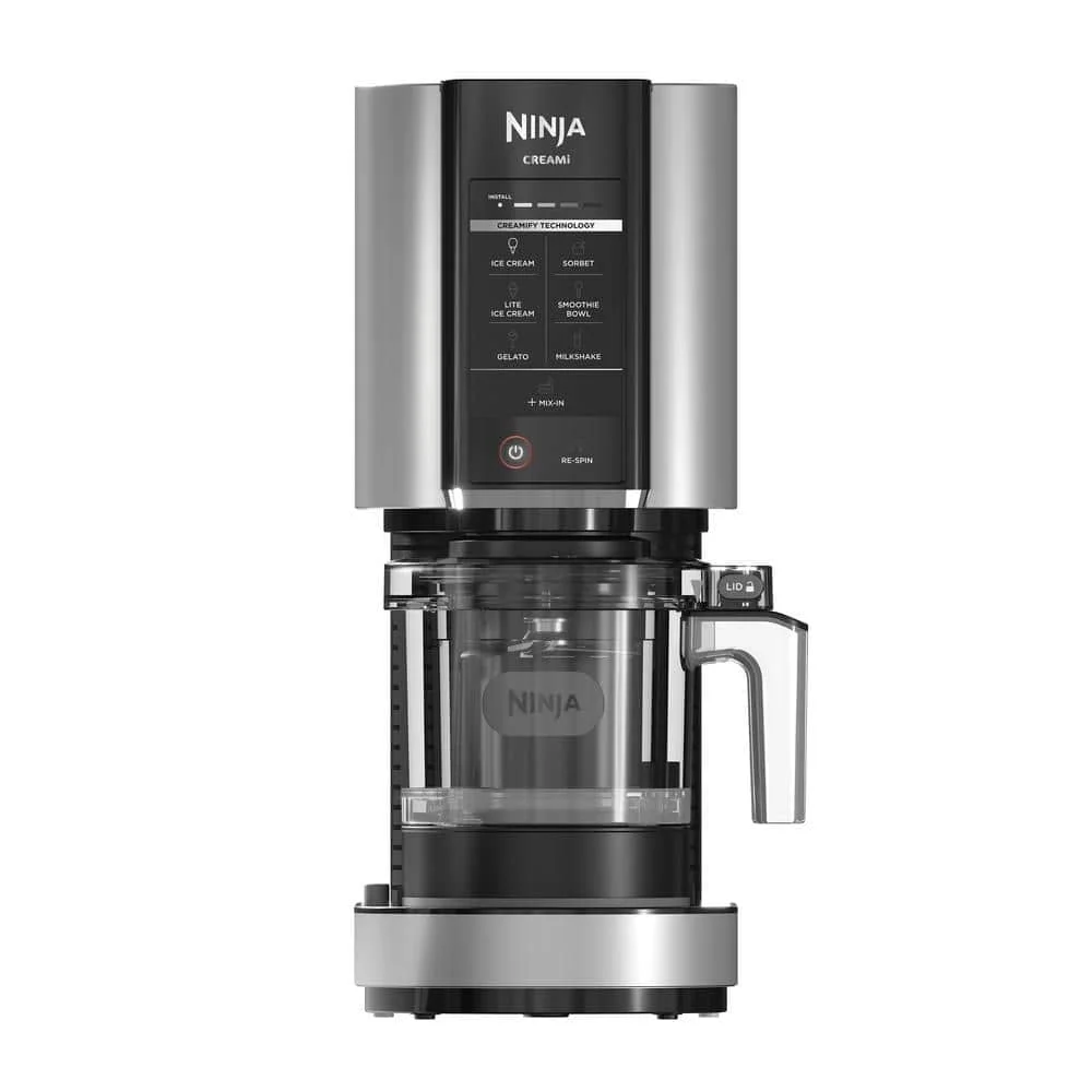 Restored Ninja NC301 WH CREAMi, Ice Cream, Gelato, Milkshake, Sorbet, and Smoothie Bowl Maker, 7 One-Touch Programs, Silver (Refurbished)