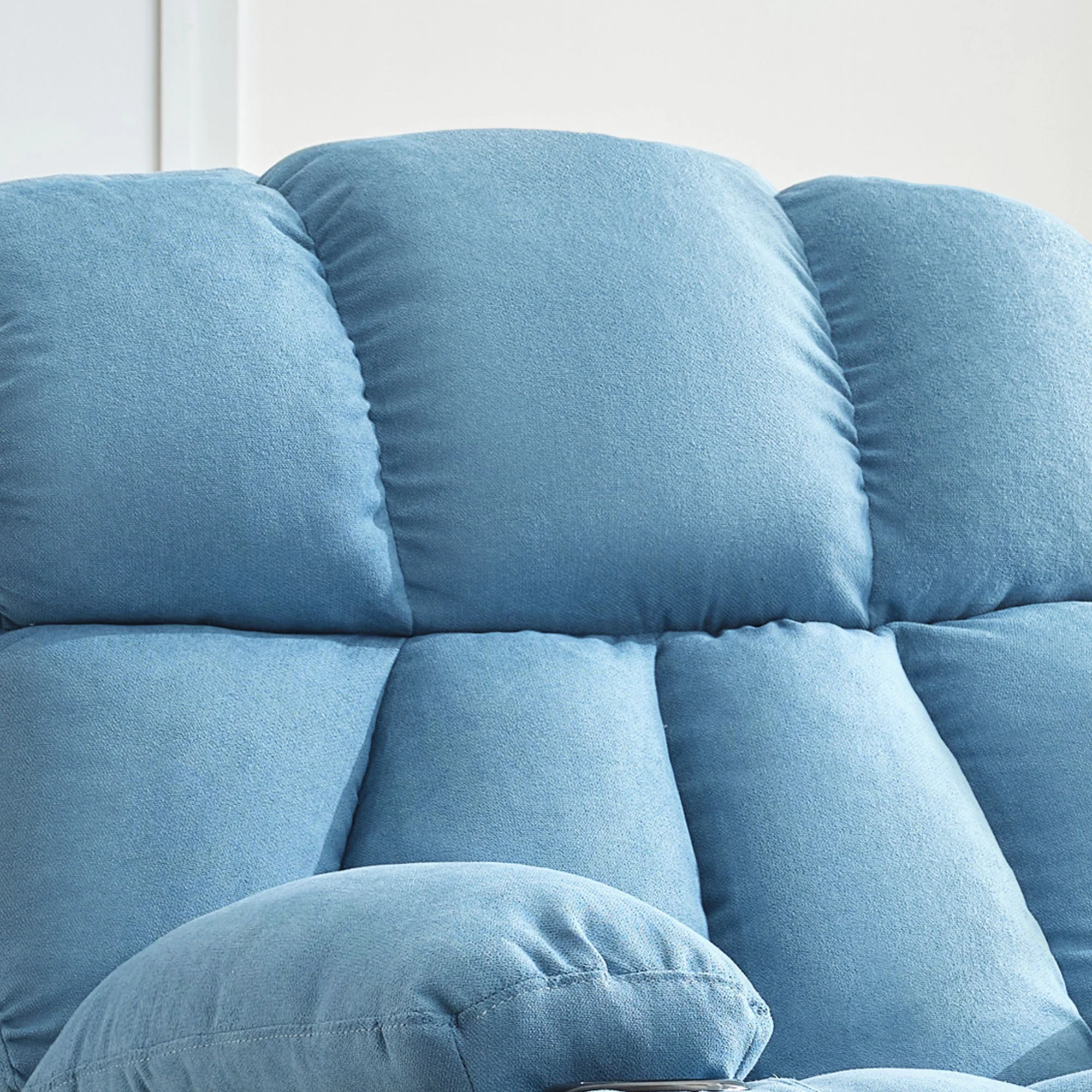 JONPONY Manual Recliner Chair with Heat Therapy and Massage Function, Heavy Duty Reclining Mechanism Massage Chair, Elderly Single Rocker Sofa with Cup Holders for Bedroom Home Theater,Grey