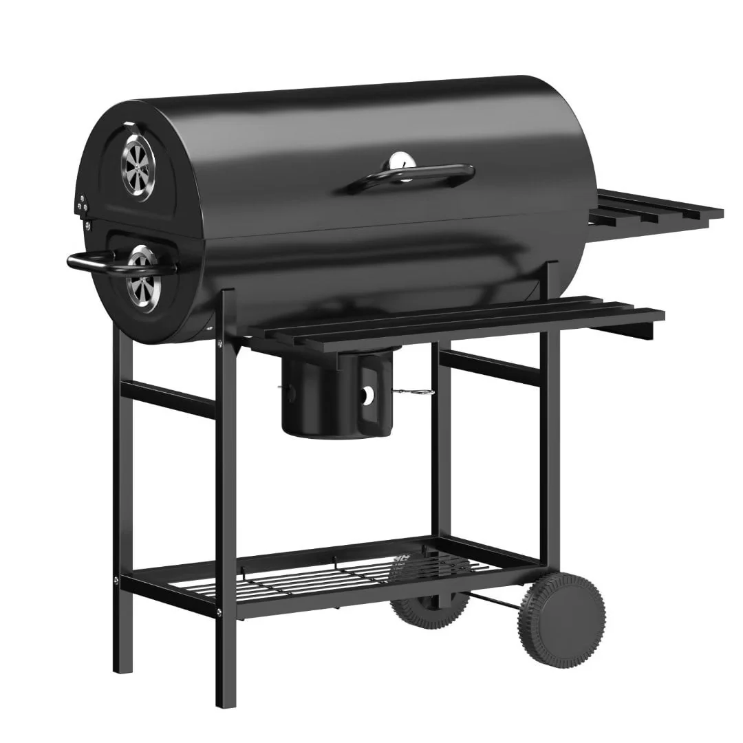 Vineego 29-Inch Charcoal Grill Outdoor BBQ Smoker Picnic Camping Patio Backyard Cooking, Black