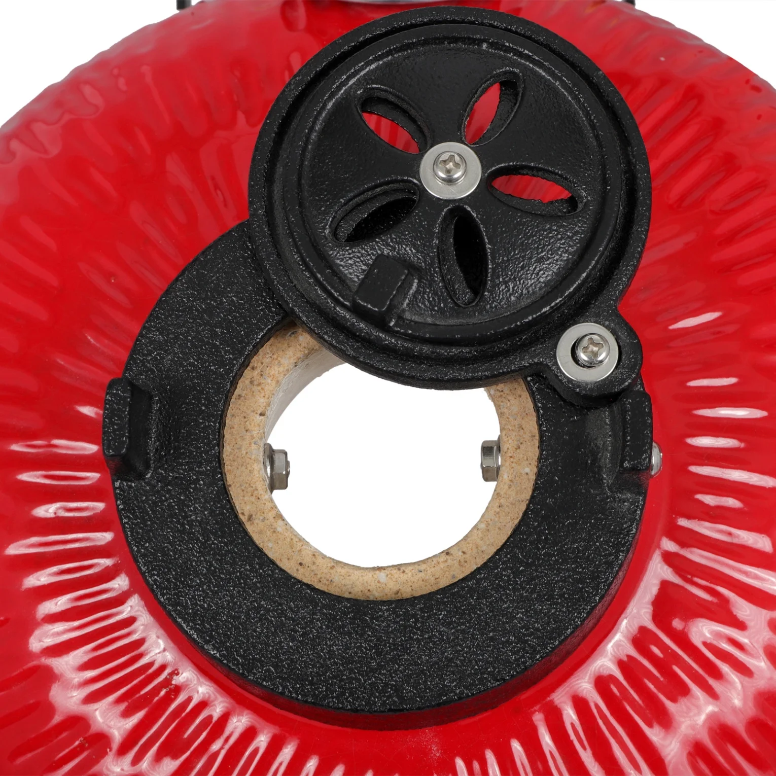 13in Ceramic Charcoal Kamado Grill with Heavy Duty Heat-Resistant Walls, 50-800��F Temp Control, for Backyard Grilling, Smoking, Baking, Orange