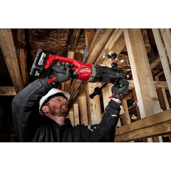 M18 FUEL 18-Volt Lithium-Ion Brushless Cordless GEN 2 SUPER HAWG 7/16 in. Right Angle Drill with M18 FUEL Hackzall