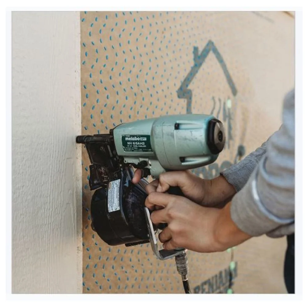 Metabo HPT KNV65AH2M Pneumatic Siding Nailer and 18V Impact Driver Pro Bundle Kit (5 Ah)