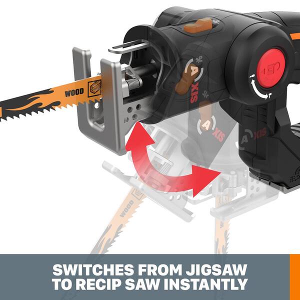 POWER SHARE 20-Volt Axis Cordless Reciprocating and Jig Saw (Tool Only)