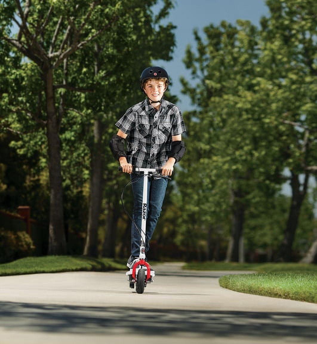 Razor E200 Electric Scooter - White/red. 200-Watt Motor. up to 12 mph. for Teen Ages 13+