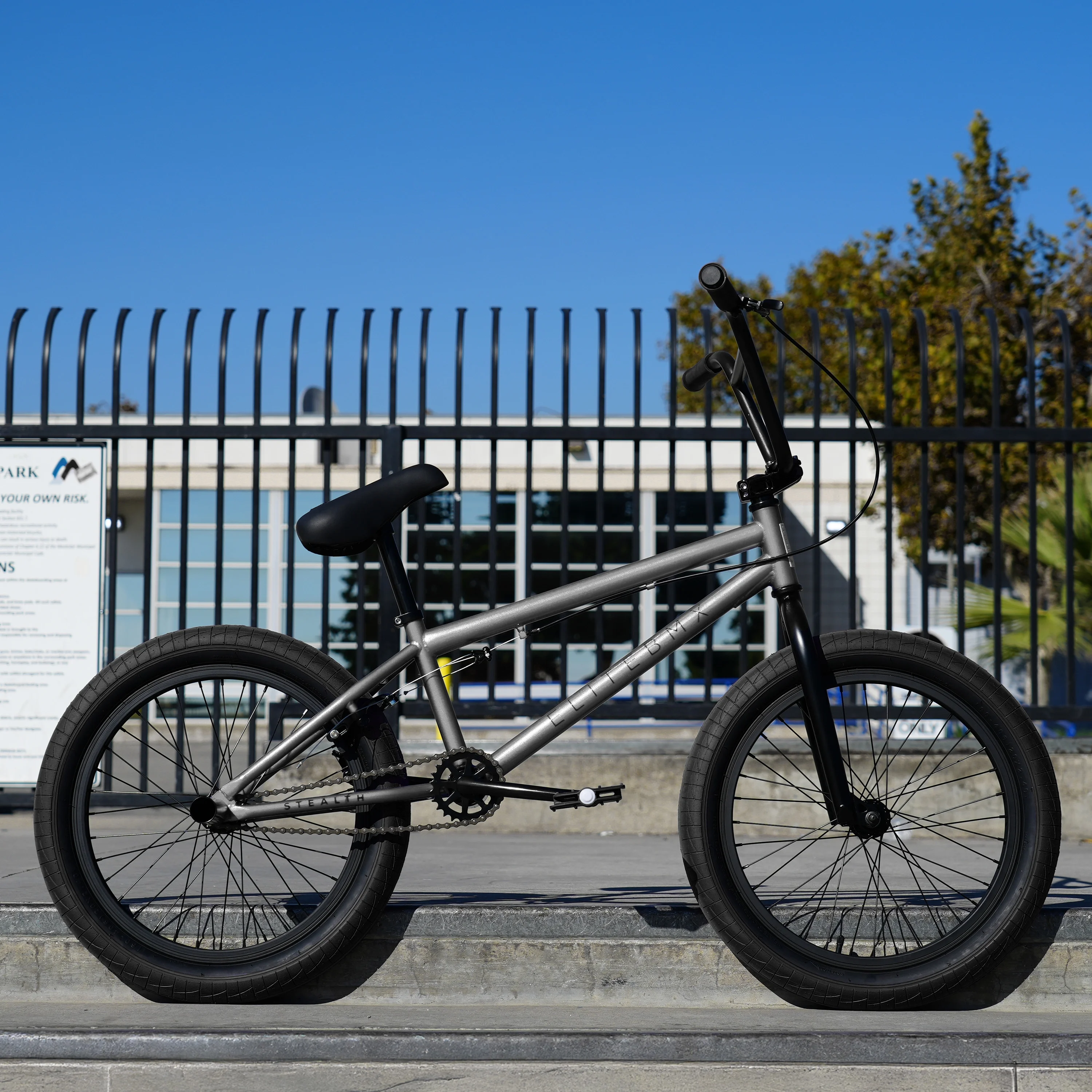 Elite BMX Bicycle 20�� Freestyle Bike - Stealth Blue Purple Ideal for Ages 7 to 18 Years