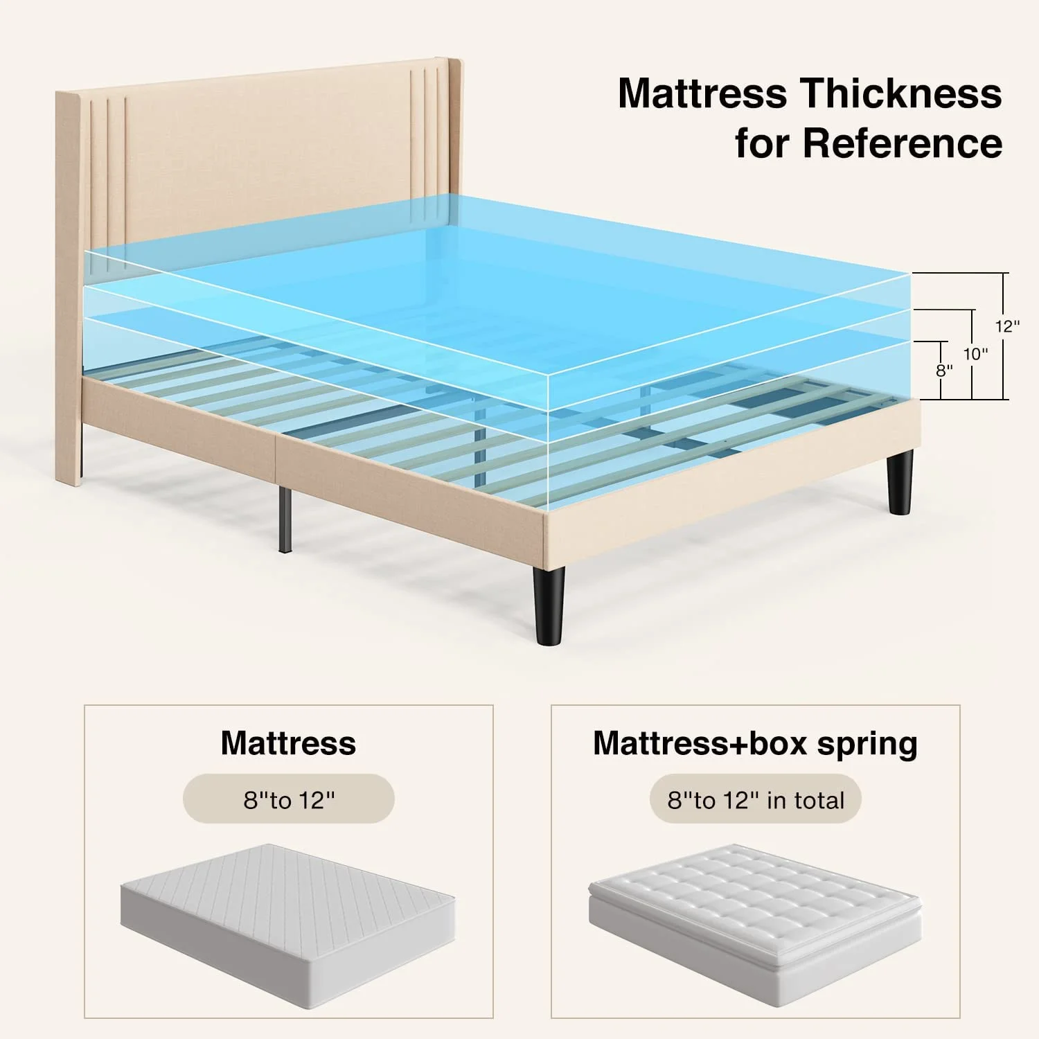 Bedroom Furniture Set,Lofka Queen Bed Frame, 2 Wood 4 Drawer Dressers &Vanity Desk with Table, Mirror and Lights for Large Bedrooms