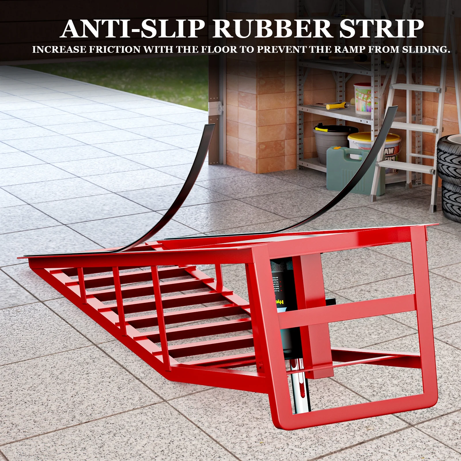 Lafati 2-Pack Hydraulic Car Ramps: Heavy-Duty Vehicle Ramps with 5T / 10000lbs Jack Load Capacity, Portable Design for Effortless Oil Changes and Car Lifts