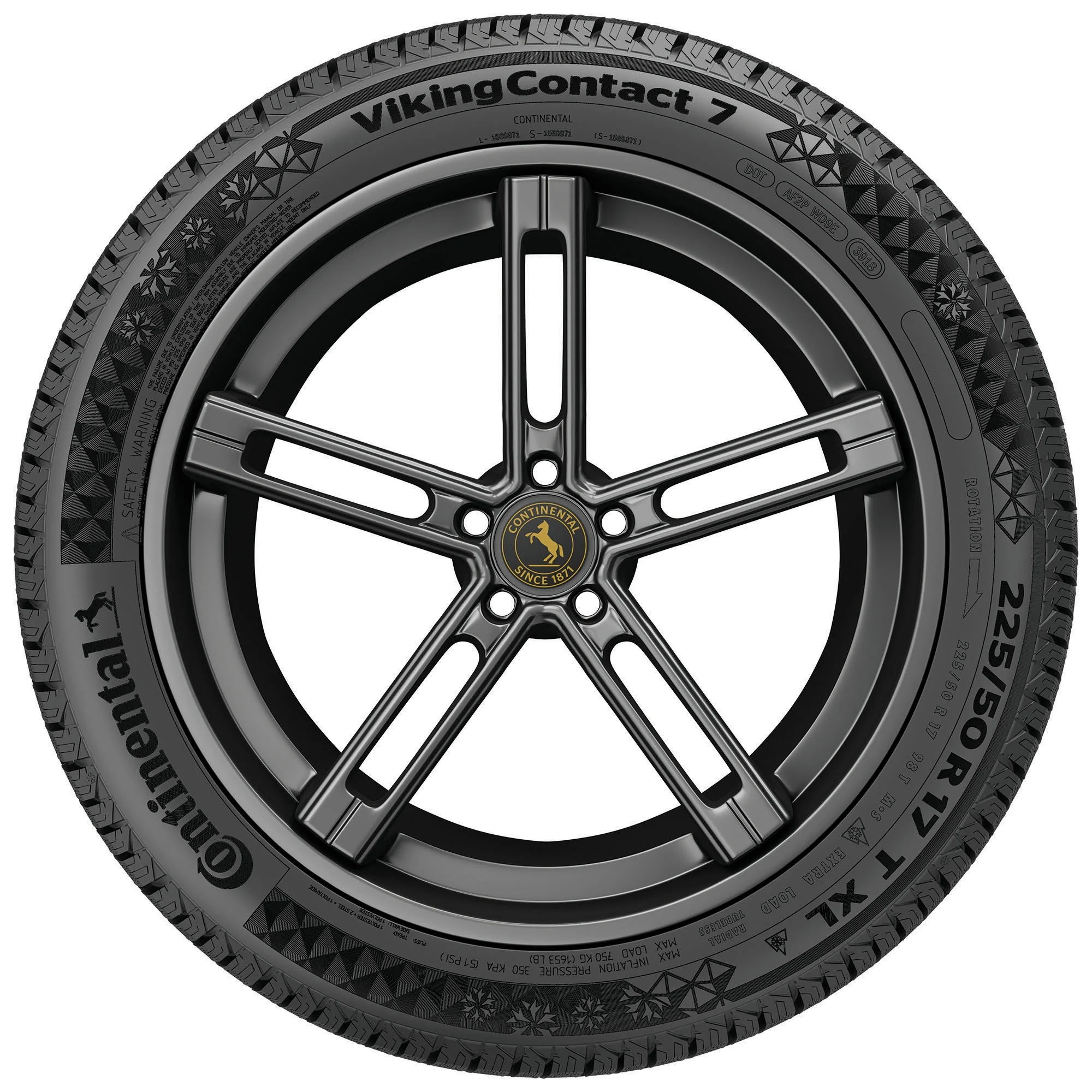 Continental VikingContact 7 Winter 225/60R16 102T XL Passenger Tire