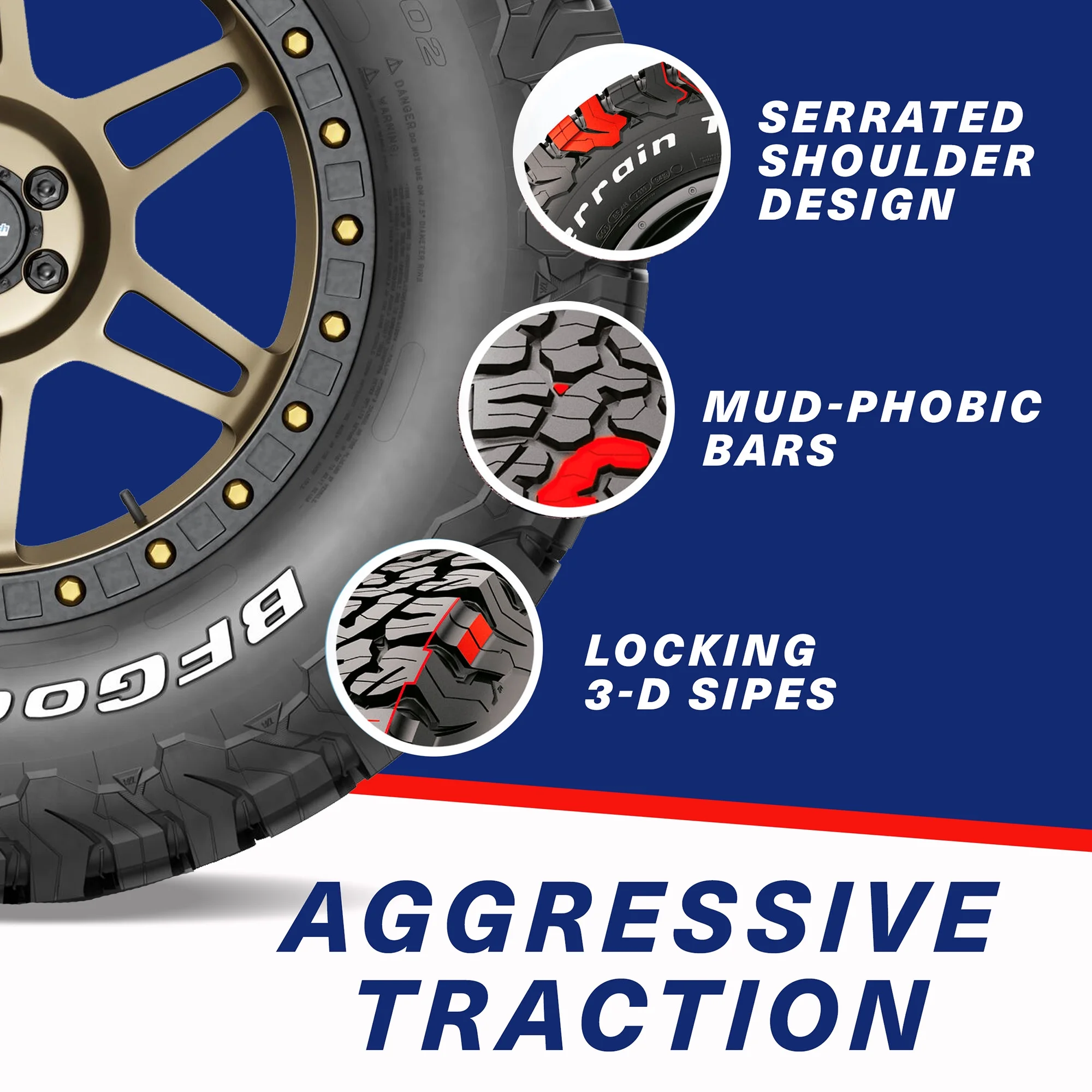 BFGoodrich All-Terrain T/A KO2 All-Season LT255/75R17/C 111/108S Tire