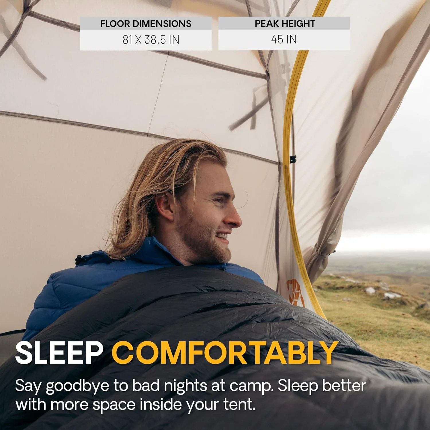 Featherstone Backpacking Tent Lightweight for 3-Season Outdoor Camping, Hiking, and Biking - Includes Footprint & Mesh Gear Loft - Freestanding Tents with Ultralight Fly-Footprint Capability