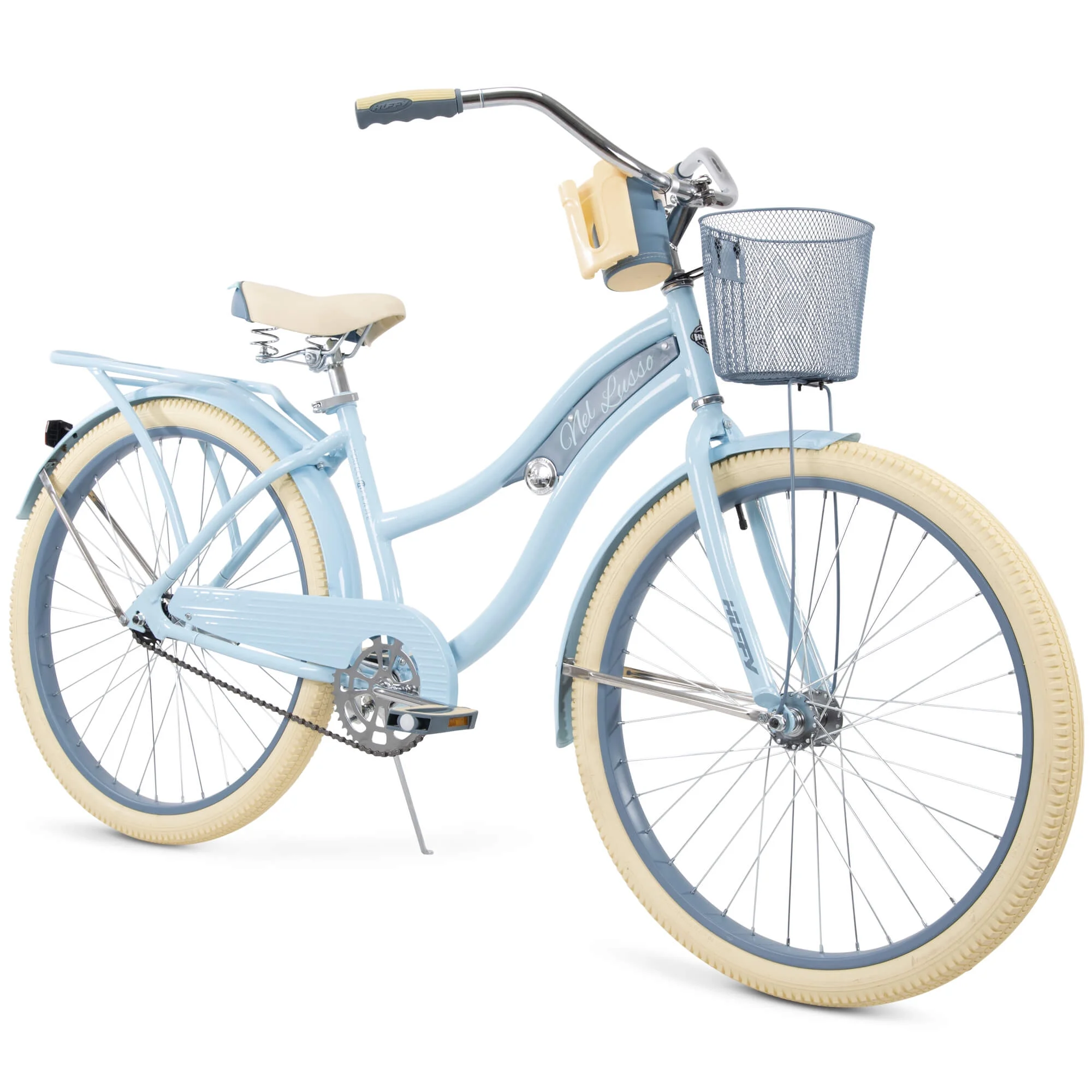 Nel Lusso Classic Cruiser Bike with Perfect Fit Frame, Women's, Light Blue, 26 Inch